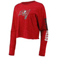 Tampa Bay Buccaneers New Era Women's Crop Long Sleeve T-Shirt Red - NFL