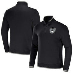 Las Vegas Raiders NFL x Darius Rucker Collection Logo Quarter-Zip Top Black - Fanatics