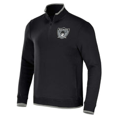 Las Vegas Raiders NFL x Darius Rucker Collection Logo Quarter-Zip Top Black - Fanatics