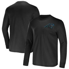 Carolina Panthers NFL x Darius Rucker Collection Team Long Sleeve Pocket T-Shirt Black - Fanatics