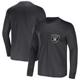 Las Vegas Raiders NFL x Darius Rucker Collection Team Long Sleeve Pocket T-Shirt Charcoal - Fanatics