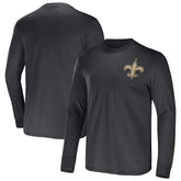 New Orleans Saints NFL x Darius Rucker Collection Team Long Sleeve Pocket T-Shirt Black - Fanatics