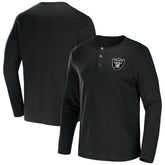Las Vegas Raiders NFL x Darius Rucker Collection Slub Jersey Henley Long Sleeve T-Shirt Black - Fanatics