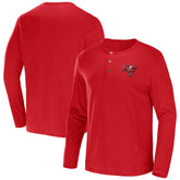 Tampa Bay Buccaneers NFL x Darius Rucker Collection Slub Jersey Henley Long Sleeve T-Shirt Red - Fanatics