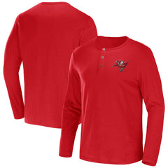 Tampa Bay Buccaneers NFL x Darius Rucker Collection Slub Jersey Henley Long Sleeve T-Shirt Red - Fanatics