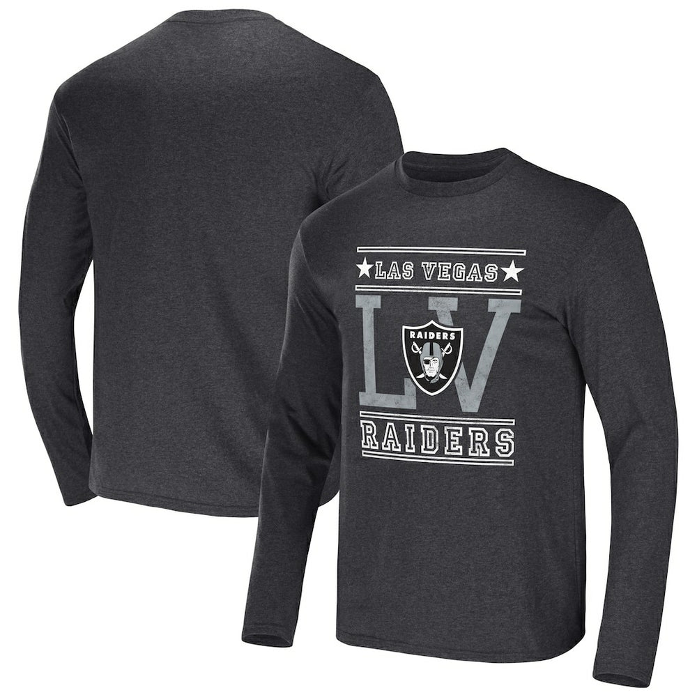 Las Vegas Raiders NFL x Darius Rucker Collection Long Sleeve T-Shirt Heathered Charcoal - Fanatics