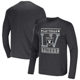 Las Vegas Raiders NFL x Darius Rucker Collection Long Sleeve T-Shirt Heathered Charcoal - Fanatics