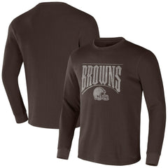 Cleveland Browns NFL x Darius Rucker Collection Long Sleeve Thermal T-Shirt Brown - Fanatics