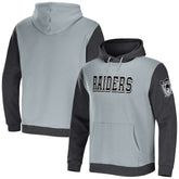 Las Vegas Raiders NFL x Darius Rucker Collection Colorblock Pullover Hoodie Gray/Charcoal - Fanatics