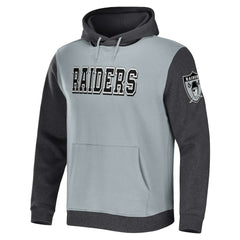 Las Vegas Raiders NFL x Darius Rucker Collection Colorblock Pullover Hoodie Gray/Charcoal - Fanatics