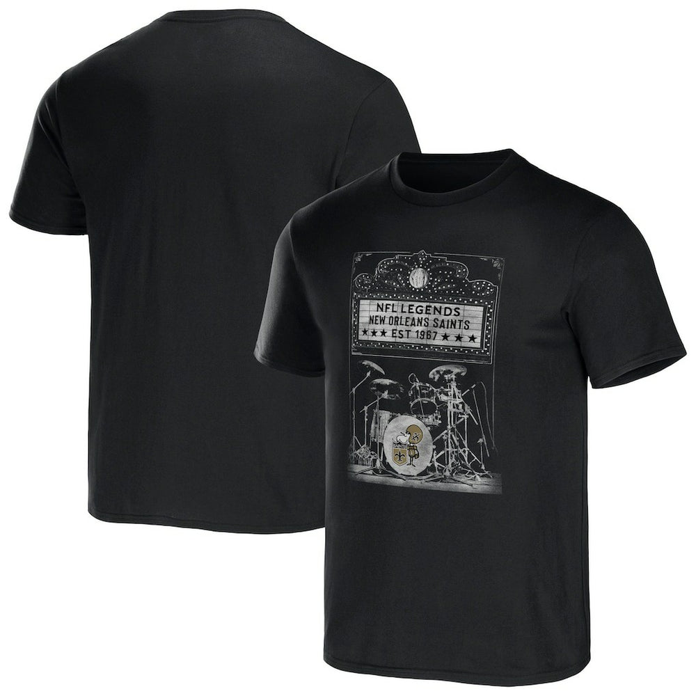 New Orleans Saints NFL x Darius Rucker Collection Band T-Shirt Black - Fanatics