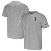 Atlanta Falcons NFL x Darius Rucker Collection Henley T-Shirt Heather Gray - Fanatics