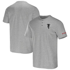 Atlanta Falcons NFL x Darius Rucker Collection Henley T-Shirt Heather Gray - Fanatics