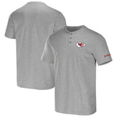 Kansas City Chiefs NFL x Darius Rucker Collection Henley T-Shirt Heather Gray - Fanatics