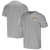 Los Angeles Rams NFL x Darius Rucker Collection Henley T-Shirt Heather Gray - Fanatics