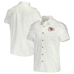 Kansas City Chiefs NFL x Darius Rucker Collection Woven Button-Up T-Shirt White - Fanatics