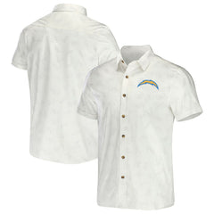 Los Angeles Chargers NFL x Darius Rucker Collection Woven Button-Up T-Shirt White - Fanatics