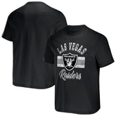 Las Vegas Raiders NFL x Darius Rucker Collection Stripe T-Shirt Black - Fanatics