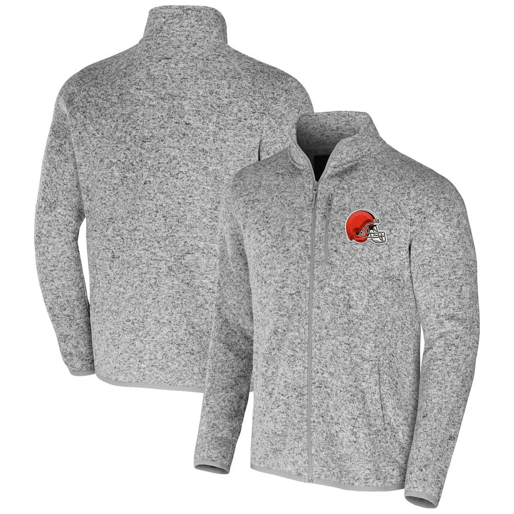 Cleveland Browns NFL x Darius Rucker Collection Fleece Full-Zip Jacket Heather Gray - Fanatics