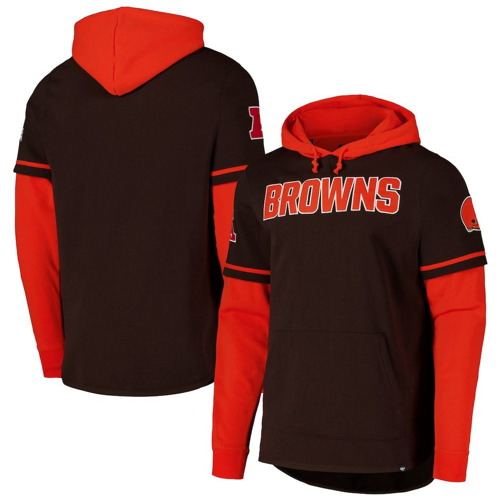 Cleveland Browns '47 Shortstop Pullover Hoodie Brown - 47 brand