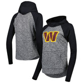 Washington Commanders G-III 4Her by Carl Banks Women's Championship Ring Raglan Pullover Hoodie Heathered Gray/Black - NFL
