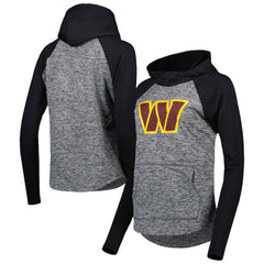 Washington Commanders G-III 4Her by Carl Banks Women's Championship Ring Raglan Pullover Hoodie Heathered Gray/Black - NFL