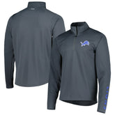 Detroit Lions MSX by Michael Strahan Half-Zip Pullover Charcoal - NFL