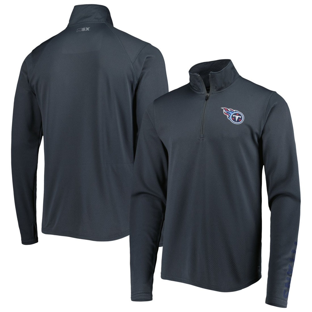 Tennessee Titans MSX by Michael Strahan Half-Zip Pullover Charcoal - NFL