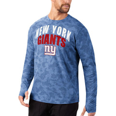 New York Giants MSX by Michael Strahan Performance Camo Long Sleeve T-Shirt Royal - NFL