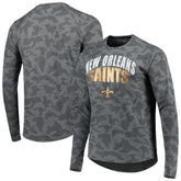 New Orleans Saints MSX by Michael Strahan Performance Camo Long Sleeve T-Shirt Gray - NFL