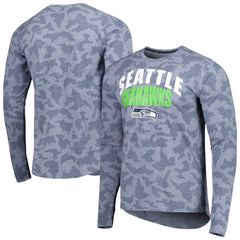 Seattle Seahawks MSX by Michael Strahan Performance Camo Long Sleeve T-Shirt College Navy - NFL