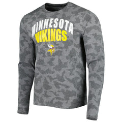 Minnesota Vikings MSX by Michael Strahan Performance Camo Long Sleeve T-Shirt Black - NFL