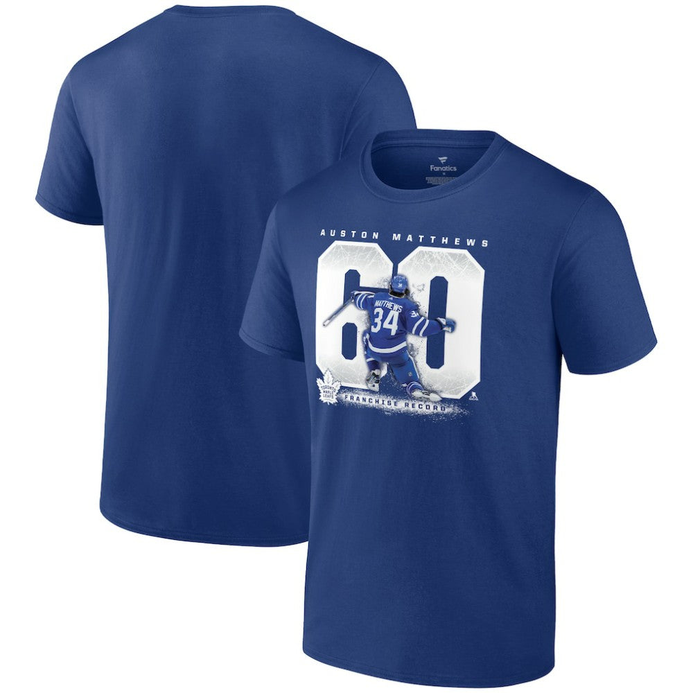 Auston Matthews Toronto Maple Leafs - Fanatics Big & Tall Goal Record T-Shirt Blue