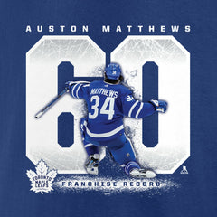 Auston Matthews Toronto Maple Leafs - Fanatics Big & Tall Goal Record T-Shirt Blue
