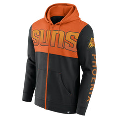 Fanatics - Phoenix Suns Skyhook Colorblock Full-Zip Hoodie - Black/Orange