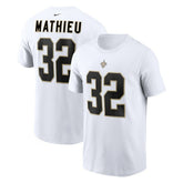 Tyrann Mathieu New Orleans Saints Player Name & Number T-Shirt White - Nike