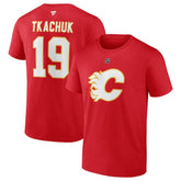 Matthew Tkachuk Calgary Flames - Fanatics Authentic Stack Name & Number T-Shirt Red