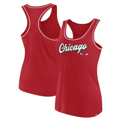 Fanatics - Chicago Bulls Women's Wordmark Logo Racerback Tank Top - Red