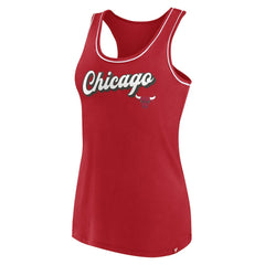 Fanatics - Chicago Bulls Women's Wordmark Logo Racerback Tank Top - Red