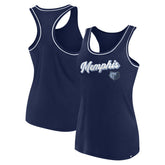 Fanatics - Memphis Grizzlies Women's Wordmark Logo Racerback Tank Top - Navy