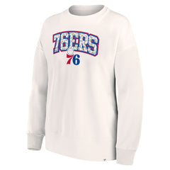 Fanatics - Philadelphia 76ers Women's Tonal Leopard Pullover Sweatshirt - White