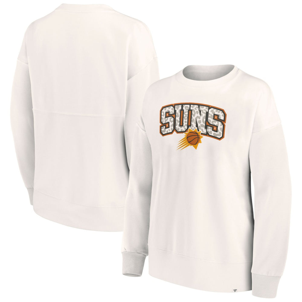 Fanatics - Phoenix Suns Women's Tonal Leopard Pullover Sweatshirt - White