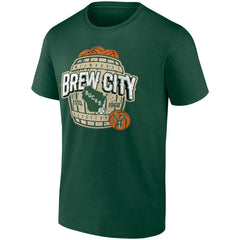 Fanatics - Milwaukee Bucks Brew City Hometown Collection T-Shirt - Hunter Green
