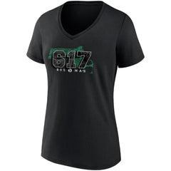 Fanatics - Boston Celtics Women's Hometown Collection 617 V-Neck T-Shirt - Black