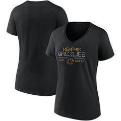 Fanatics - Memphis Grizzlies Women's Hometown Collection Grit Grind V-Neck T-Shirt - Black