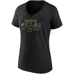 Fanatics - Memphis Grizzlies Women's Hometown Collection Grit Grind V-Neck T-Shirt - Black