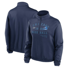 Chicago White Sox Nike Women's Rewind Splice Half-Zip Semi-Cropped Bubble Hem Sweatshirt On Sale