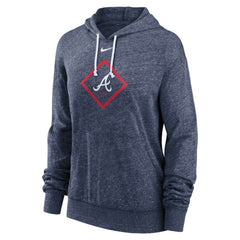 Atlanta Braves Nike Women's Diamond Icon Gym Vintage Lightweight Hooded Top for sale