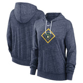 Milwaukee Brewers Nike Women's Diamond Icon Gym Vintage Lightweight Hooded Top On Sale