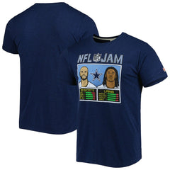 CeeDee Lamb & Dak Prescott Dallas Cowboys Homage Unisex NFL Jam Tri-Blend T-Shirt Heathered Navy - NFL